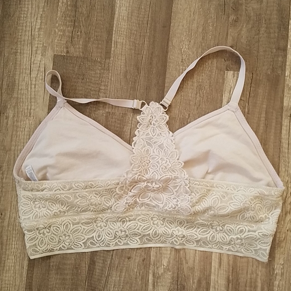 Aerie 3 Bralettes & Eyelet Lace Peplum Crop Top XL - Picture 14 of 14